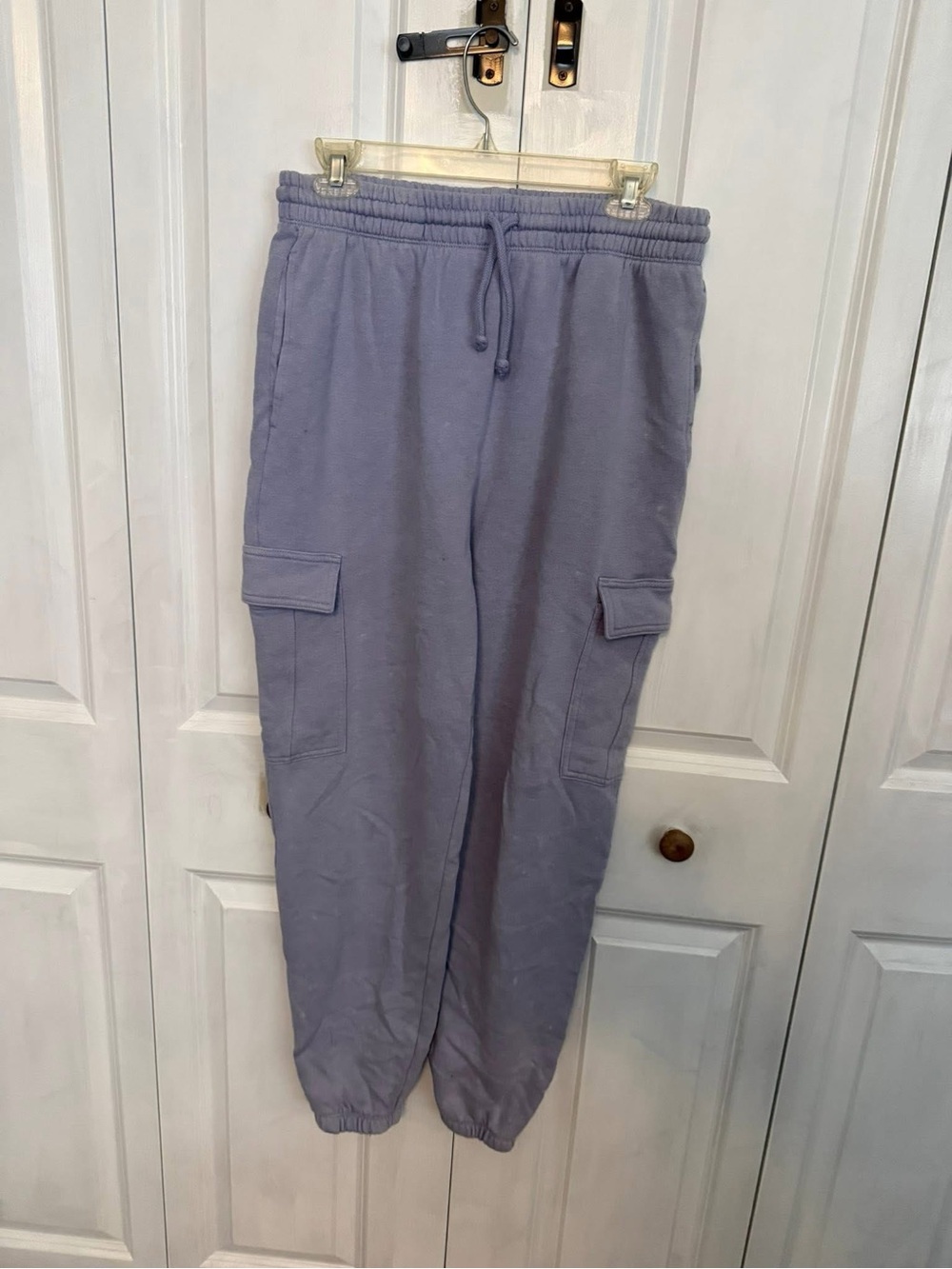 Men's Gray Cargo Jogger Pants - Casual Drawstring Sweatpants